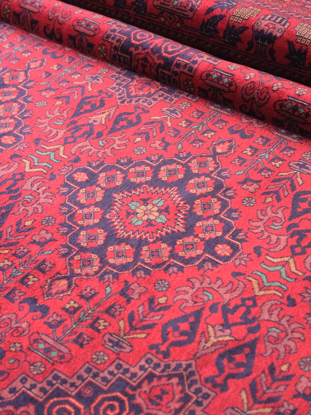 Afgan Halı   %100 Saf Yün   2.95× 2.01 =5.92m2  50x50 ilmek