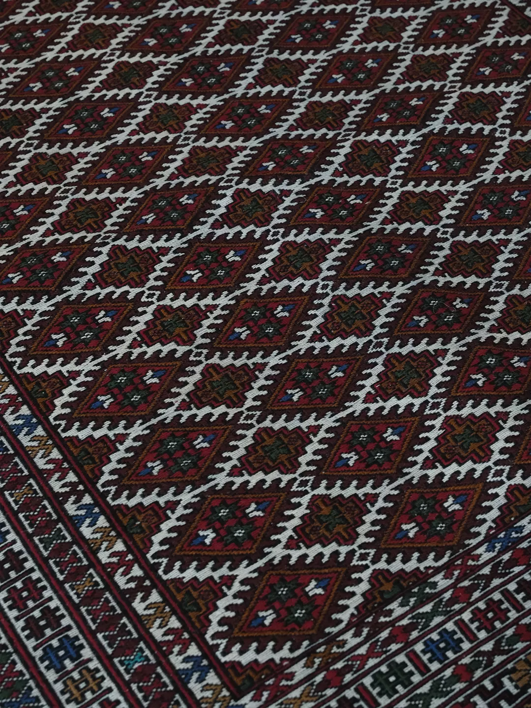 Afgan El Dokuma Herat Kilim   %100 Saf Yün   2.03x1.33=2.70m2